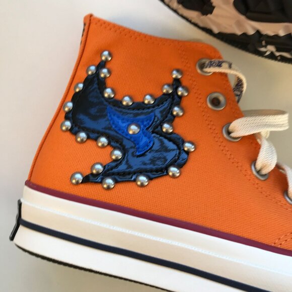 NIB Converse Come Tees x Chuck 70 Hi Top Sneakers Star Light Path Orange- Mens 4 - Picture 4 of 10